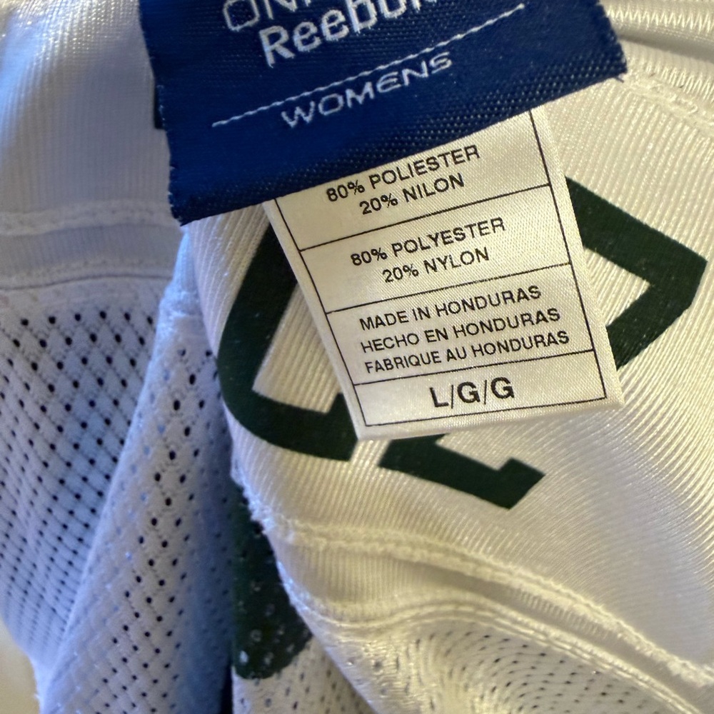 Reebok White and Green Girl’s Jersey - Picture 3 of 3